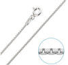 .925 Sterling Silver 20" Box Chain Necklace - 1.00mm