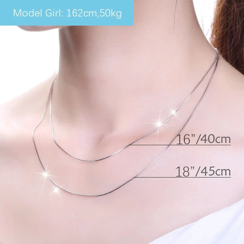 Genuine Gold-Plated Sterling Silver Box Chain Necklace