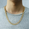 Gold Curb 9mm Chain Necklace