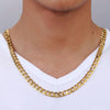 Gold Curb 9mm Chain Necklace