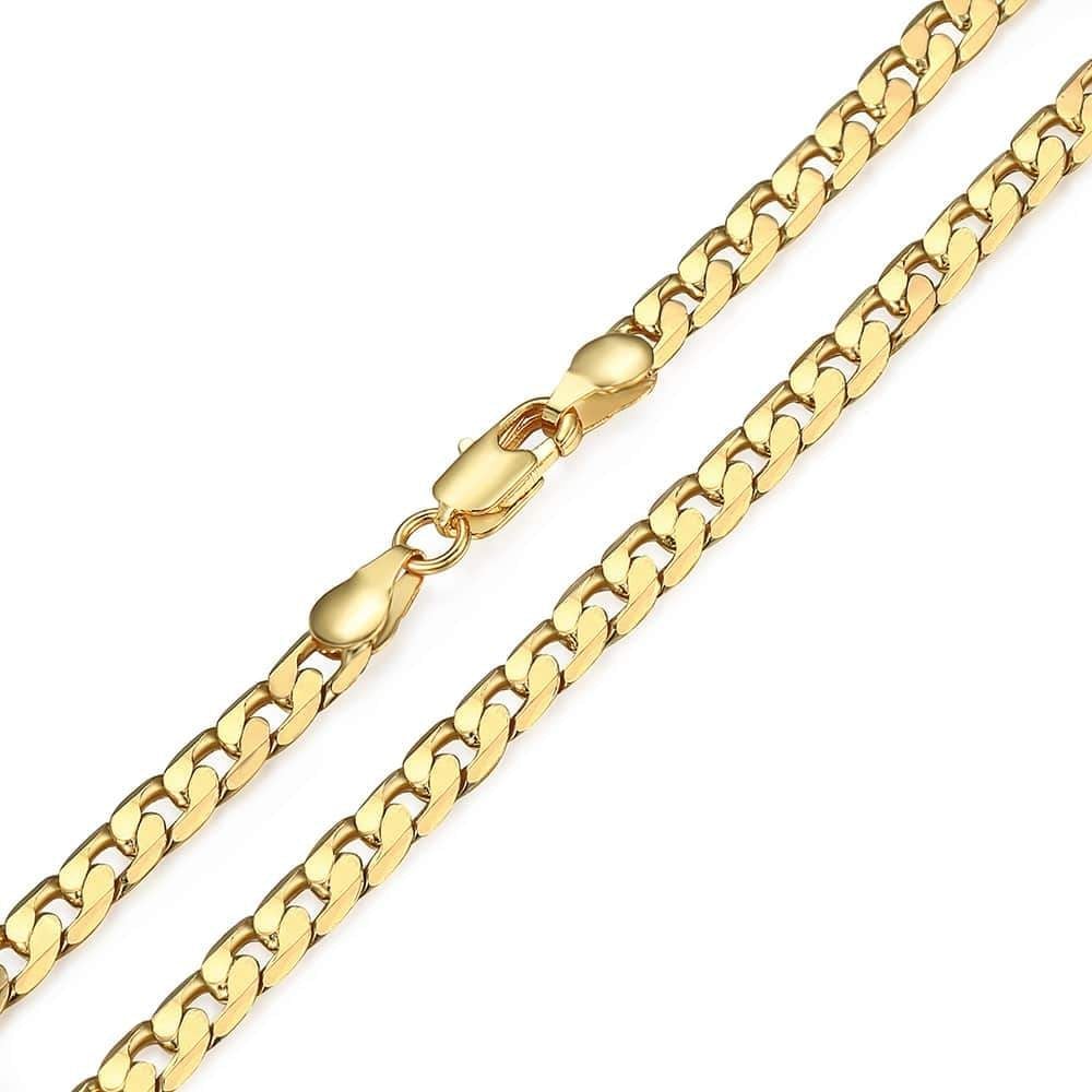 Gold Curb 5mm Chain Necklace