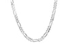 Silver 4mm Figaro Chain Necklace