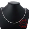 .925 Silver Italian Figaro Chain Necklace 4mm