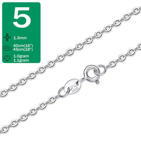 .925 Sterling Silver (Genuine) Rolo Chain