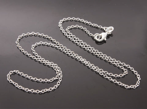 1.5mm Silver Rolo Chain Necklace