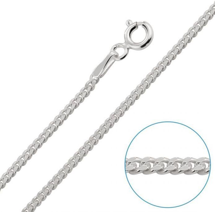 2.0mm Silver Refined Curb Chain Necklace