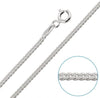2.0mm Silver Refined Curb Chain Necklace