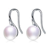 .925 Sterling Silver Natural Pearl Drop Earrings