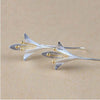 Sterling silver- Four Leaf Lily Flowers with Gold Accent Earrings