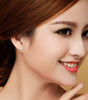 Star and Moon Silver Stud Earrings