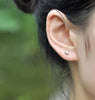 Star and Moon Silver Stud Earrings