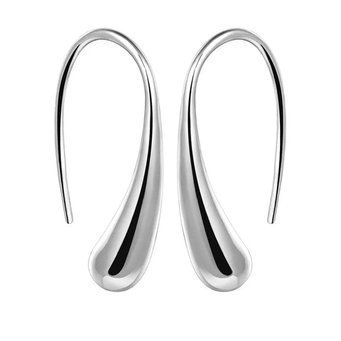 Water Drop Sterling Silver Hook Earrings. sanhe 888 Store