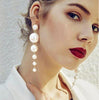 Pearl Long String Drop Dangle Earrings