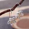 .925 Sterling Silver Large Flower Gold Tipped Earrings