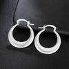 Silver Hoop Latch Earrings Jewelry01 Store