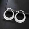 Silver Hoop Latch Earrings
