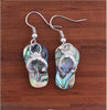 .925 Silver Earrings - Paua Jandal Drop Earrings