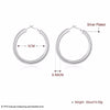 New High Polish Silver 50mm Hoop Stud Earrings Doteffil