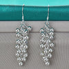 925 Sterling Silver Smooth Grape Bead Ball Earrings Doteffil