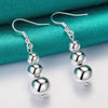 925 Sterling Silver Drop Earrings - Bead Ball Drops Hollow Doteffil