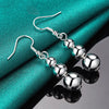 925 Sterling Silver Drop Earrings - Bead Ball Drops Hollow