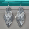 925 Sterling Silver Drop Earrings - Leaves Drop Earrings Doteffil