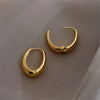 Classic Opening Gold Hoop Earrings