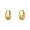 Classic Opening Gold Hoop Earrings