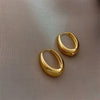 Classic Opening Gold Hoop Earrings