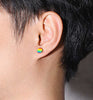 Rainbow 8mm Stud Earrings VNOX