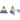 Rainbow 8mm Stud Earrings VNOX