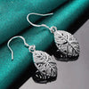 925 Sterling Silver Leaves Drop Earrings Doteffil