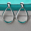 925 Sterling Silver Classic Big Circle Drop Charm Earrings