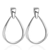 925 Sterling Silver Classic Big Circle Drop Charm Earrings