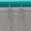 Sterling Silver Spring Frosted Bead Ball Drop