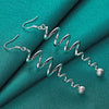 Sterling Silver Spring Frosted Bead Ball Drop