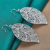 925 Sterling Silver Fashion Leaf Earrings Doteffil