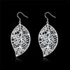 925 Sterling Silver Fashion Leaf Earrings Doteffil