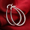 Sterling Silver Smooth Circle 41mm Hoop Earrings