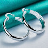925 Sterling Silver Classic 35mm Circle Hoop Earrings