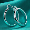 925 Sterling Silver Classic 35mm Circle Hoop Earrings