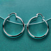 925 Sterling Silver Classic 35mm Circle Hoop Earrings