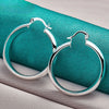 925 Sterling Silver Classic 35mm Circle Hoop Earrings