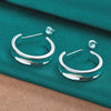 Sterling Silver Classic 23mm Smooth Hoop Earring Doteffil