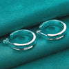 Sterling Silver Classic 23mm Smooth Hoop Earring Doteffil