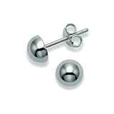 .925 Silver Earrings - Half Ball Studs - 12 mm