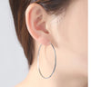 .925 Sterling Silver Earrings - Hoops (30mm) ALCALA