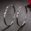 .925 Sterling Silver Earrings - Diamond Cut Hoops 60mm