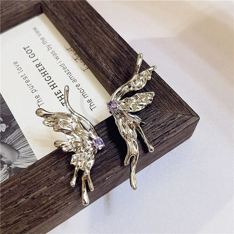 Punk Style Liquid Butterfly Earring