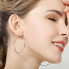 .925 Sterling Silver Earrings - Hoops (40 mm)